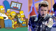 Os Simpsons e Justin Bieber - Reprodução e Getty Images