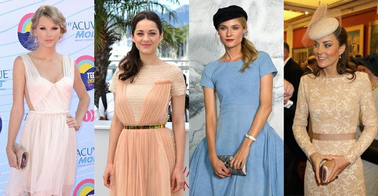 Taylor Swift, Marion Cotillard, Diane Kruger e Kate Middleton: adeptas das "candy colors" - Foto-Montagem/Getty Images