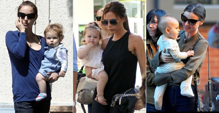 Natalie Portman e Aleph; Victoria Beckham e Harper Seven; Miranda Kerr e Flynn - Grosby Group