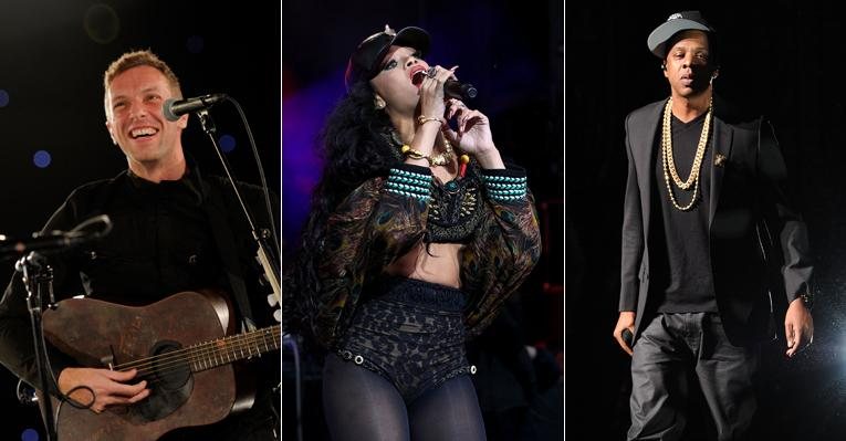 Coldplay, Rihanna e Jay-Z - Getty Images