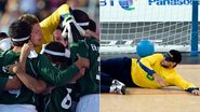 Atletas brasileiros do futebol de cinco e do goalball - Bruno de Lima e Guilherme Taboada/CPB