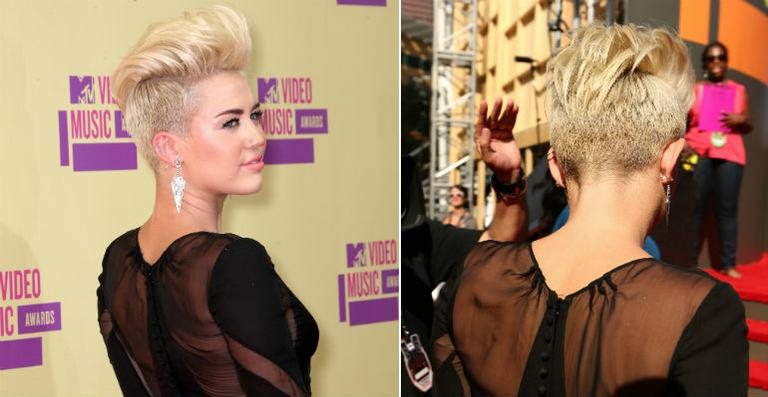 Miley Cyrus aparece com novo corte de cabelo no VMA - Getty Images