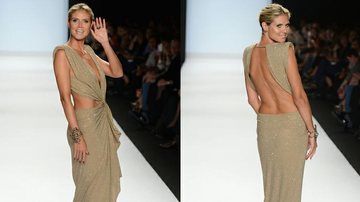 Heidi Klun foi a grande estrela do desfile do "Project Runway" na Semana de Moda de Nova York - Getty Images