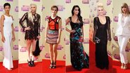 Rihanna, de Adam Selman. Ke$ha, de Zaldy. Emma Watson, de Peter Pilotto.  Katy Perry, de Elie Saab Couture. Miley Cyrus, de Emilio Pucci. Taylor Swift, de J. Mendel - Reuters