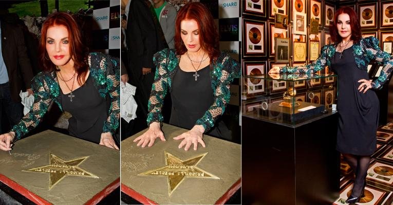 Priscilla abre a mostra Elvis Experience Brasil, em SP, ela eterniza as mãos. - Julio Vilela