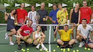 Izabella Bicalho, Gustavo Leão, Ricardo Almeida, Kadu Moliterno, Luigi Baricelli com o filho Vittorio, Letícia Birkheuer e Antonio Lopes, em pé; Iran Malfitano, Letícia Colin, Carlos Alberto Kirmayr e Joaquim Lopes - Cadu Piloto