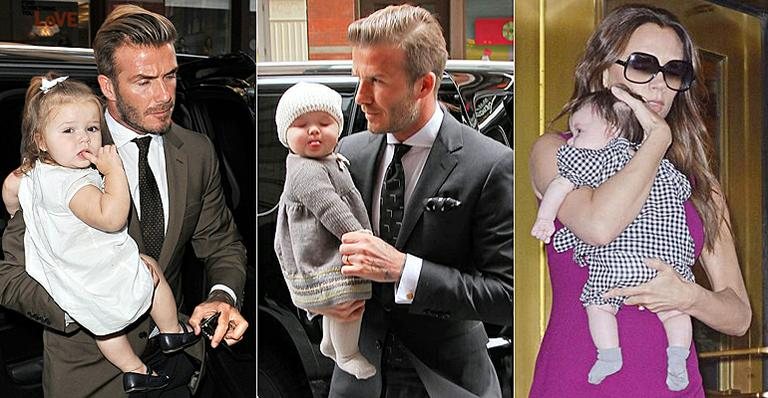 Harper Seven, David Beckham e Victoria - Splash News e The Grosby Group