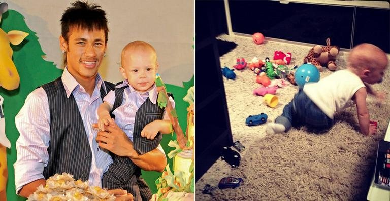 Neymar e o filho Davi Lucca - Nilson Versatti; Reprodução / Instagram