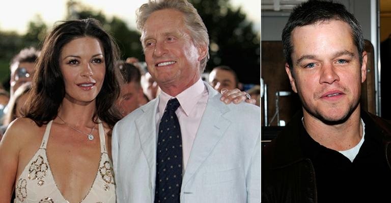 Catherine Zeta-Jones, Michael Douglas e Matt Damon - Reprodução/Getty Images