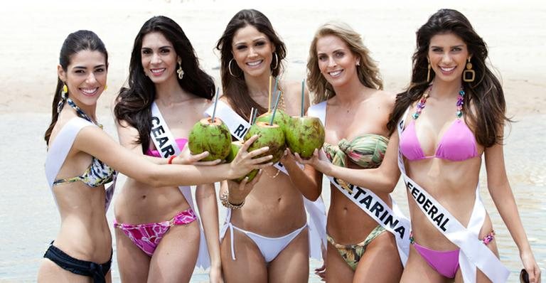 Candidatas a Miss Brasil passeiam no Ceará - Carol Gherardi/Band