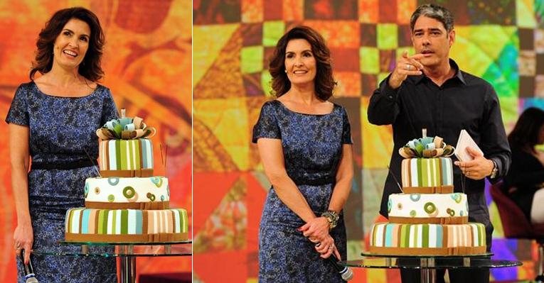 Em seu aniversário, Fátima Bernardes recebe William Bonner no 'Encontro' - Divulgação / TV Globo