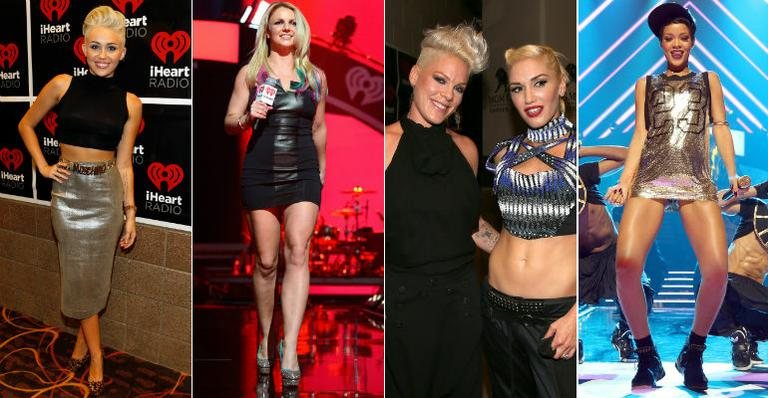 Miley Cyrus, Britney Spears, Pink, Gwen Stefani e Rihanna - Getty Images