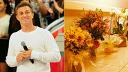 Luciano Huck mostra as flores que amigos enviaram para Angélica e Eva - Rede Globo / Alex Carvalho