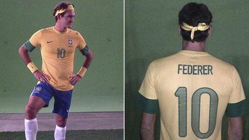 Prestes a realizar partidas em São Paulo, em dezembro, Roger Federer posta foto com uniforme da Seleção Brasileira - Reprodução/Facebook