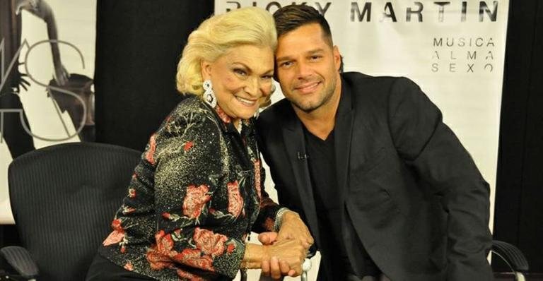 Hebe entrevista Ricky Martin em 2011 - Arquivo CARAS