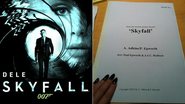 A capa do single 'Skyfall' e uma imagem publicada por Adele no Twitter com o nome da música - Reprodução/Twitter