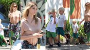 Fernanda Lima e os filhos, João e Francisco - Dilson Silva / AgNews