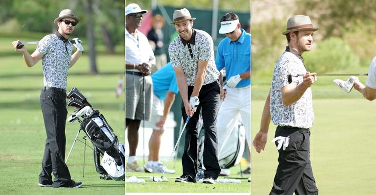 Justin Timberlake joga golfe em prol de um hospital, em las vegas, Estados Unidos - The Grosby Group