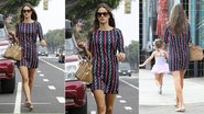 Alessandra Ambrosio se veste com as cores da bandeira dos Estados Unidos, ao buscar filha na escola em Santa Mônica, na Califórnia - The Grosby Group