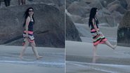 Amy Lee, do Evanescence, curte praia no Rio - Gabriel Reis / AgNews