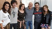 Fernanda Paes Leme, Guilherme Prates, Elisa Pinheiro, Blota Filho, Tiago Abravanel e Alice Wegmann nos bastidores de 'Malhação' - TV GLOBO / Malhação