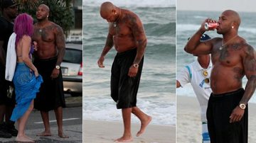 Flo Rida em praia carioca - Gabriel Rangel / AgNews