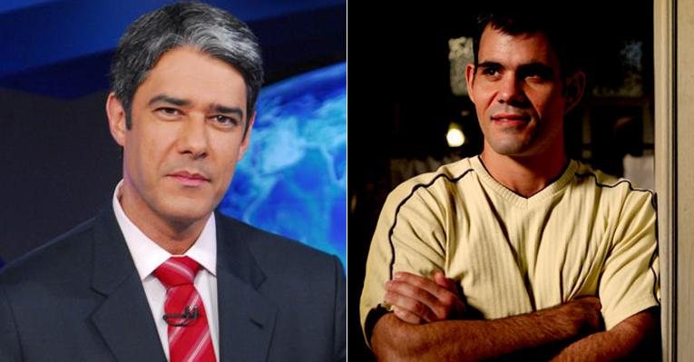 William Bonner e Juliano Cazarré - TV Globo/Divulgação