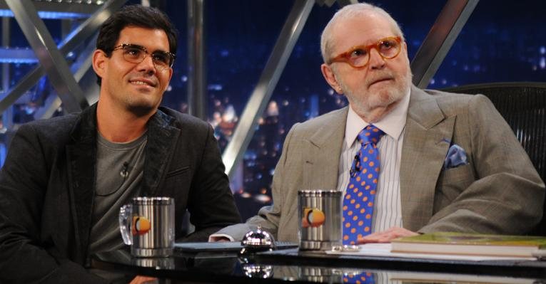 Juliano Cazarré e Jô Soares - TV GLOBO / Ricardo Martins