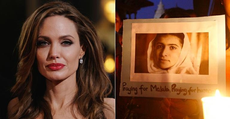 Angelina Jolie e foto de Malala - Getty Images e Reuters