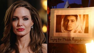 Angelina Jolie e foto de Malala - Getty Images e Reuters