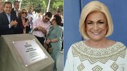 Marcello Camargo e Lolila Rodrigues na inauguração da avenida Hebe Camargo em São Paulo - Twitter/Reprodução e Francisco Cepeda/Agnews