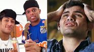 Neymar e André brincam com personagem Adauto - Reprodução / Twitter