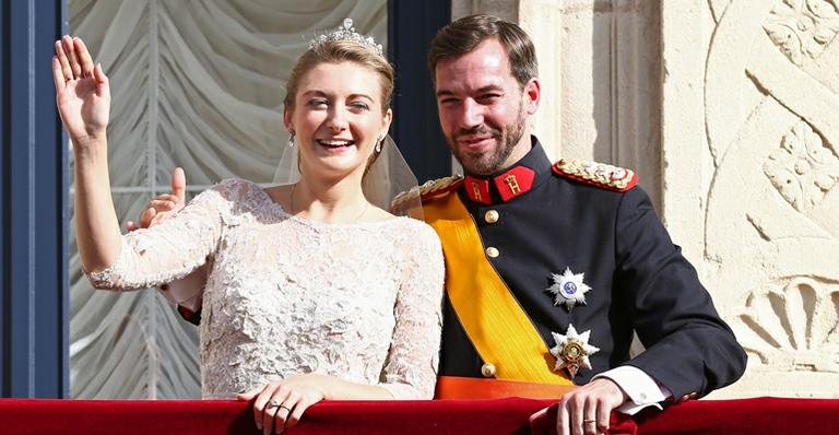 Os noivos grã-duque William e condessa Stéphanie de Lannoy - Getty Images