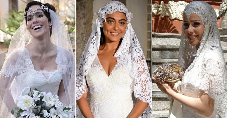 Fernanda Pontes, Juliana Paes e Leona Cavalli: noivas em 'Gabriela' - TV Globo/Divulgação