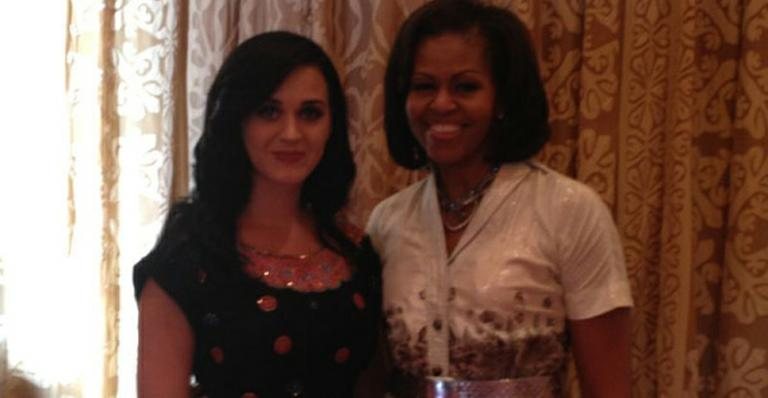 Katy Perry comemora aniversário de 28 anos almoçando com Michelle Obama - Reprodução/Twitter