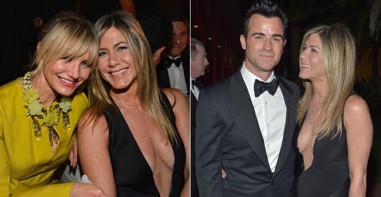 Jennifer Aniston com Cameron Diaz e Justin Theroux - Getty Images