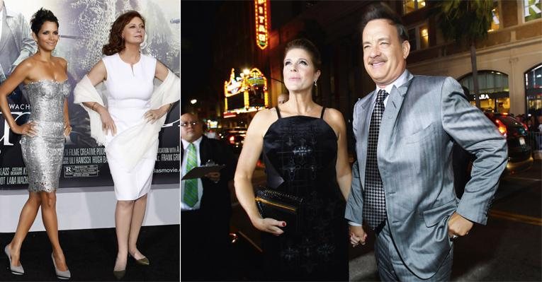 Em L.A., as atrizes Halle Berry e Susan Sarandon iluminam o black carpet de A Viagem. Tom Hanks circula com a mulher, Rita Wilson, e elogia o longa de 100 milhões de dólares. - Reuters