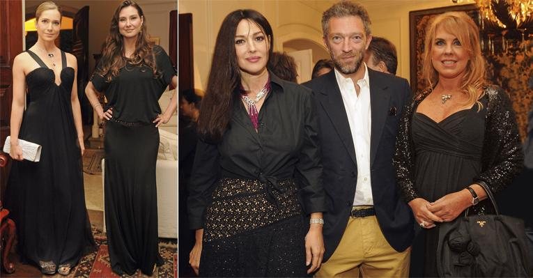 A elegância de Letícia Spiller e Lavínia Vlasak em festa na mansão do clã Monteiro de Carvalho, Rio. Estrelas internacionais, Monica e Vincent Cassel são recebidos por Lilibeth. - George Magaraia