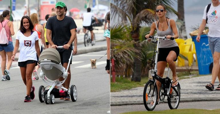 Ricardo Pereira com a mulher, Francisca Pinto, e o filho, Vicente; Fernanda de Freitas - Wallace Barbosa / AgNews; Delson Silva / AgNews