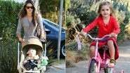 Alessandra Ambrosio passeia com os pequenos Noah e Anja - The Grosby Group