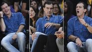 Antonio Banderas vibra em jogo de basquete dos Los Angeles Lakers, nos Estados Unidos - The Grosby Group