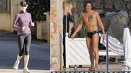 Em Saint Jean Cap Ferrat,na Côte d’Azur, a estrela se exercita durante folga das filmagens do longa Grace of Monaco. O eleito da atriz, o cantor country Keith Urban, curte a piscina do hotel. - The Grosby Group