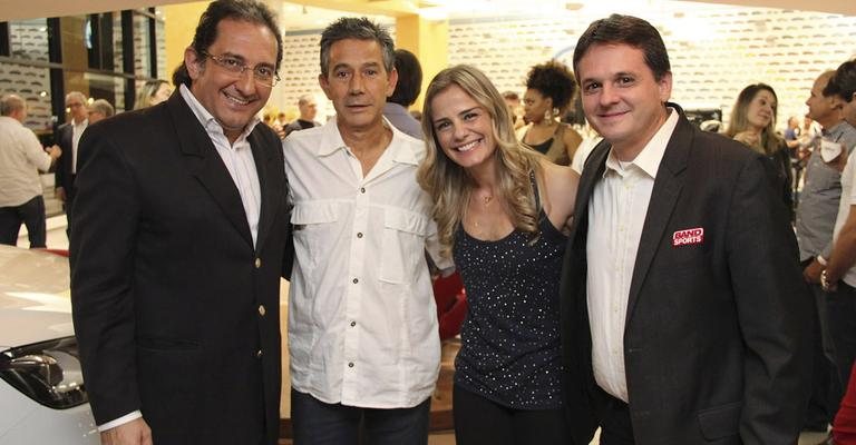 Beetto Saad recebe os convidados Altair Ramos, preparador físico, Milene Domingues, apresentadora, e Willian Lopes, jornalista esportivo, em seu programa do BandSports, em São Paulo. - -