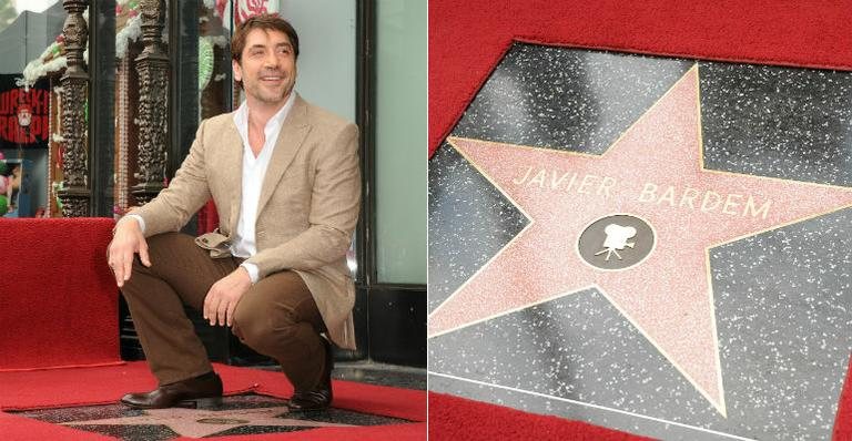 Javier Bardem e sua estrela na Calçada da Fama - Getty Images