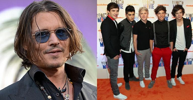 Johnny Depp promove encontro entre a filha Lily Rose e os garotos do One Direction - Getty Images