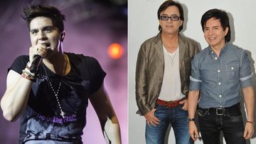 Luan Santana parabeniza a dupla Chitãozinho e Xororó pela vitória no Grammy Latino 2012 - TV Globo/Fabio Miranda