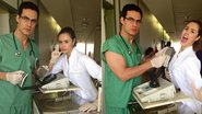 Carlos Casagrande e Amanda Richter gravam em hospital de Recife - Divulgação