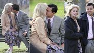 Leonardo DiCaprio filma cena de beijo com a atriz britânica Joanna Lumley, em Nova York - The Grosby Group