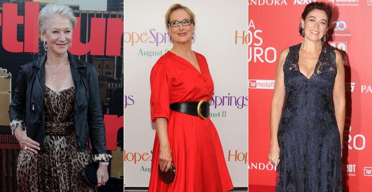 Helen Mirren, Meryl Streep e Lilia Cabral - Getty Images; TV GLOBO / Alex Carvalho