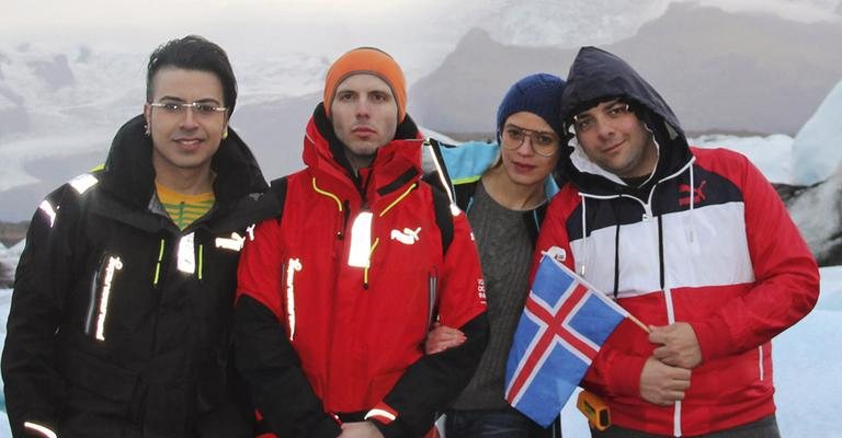 O artista plástico Thiago Cóstackz comanda expedição por dez lugares ameaçados da Terra, entre eles o lago glacial de Jökulsárlón, Islândia, com Felipe Cavalheiro, Patrícia Alves e André Lazarri. - -